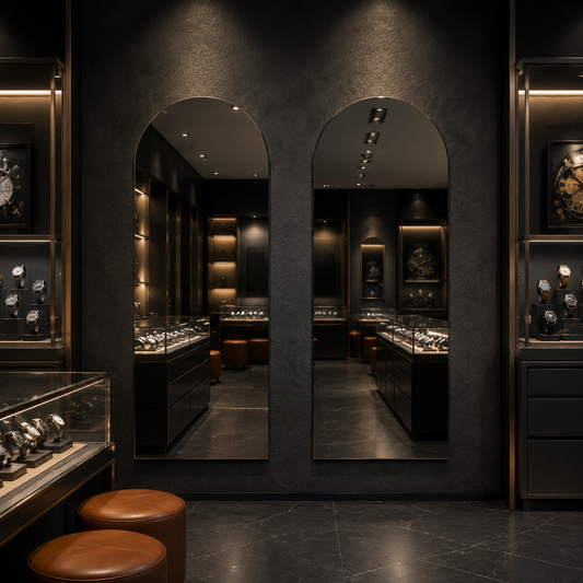 Lustro łukowe 80x260 cm bez ramy z klejem do luster - zdjecie 2
