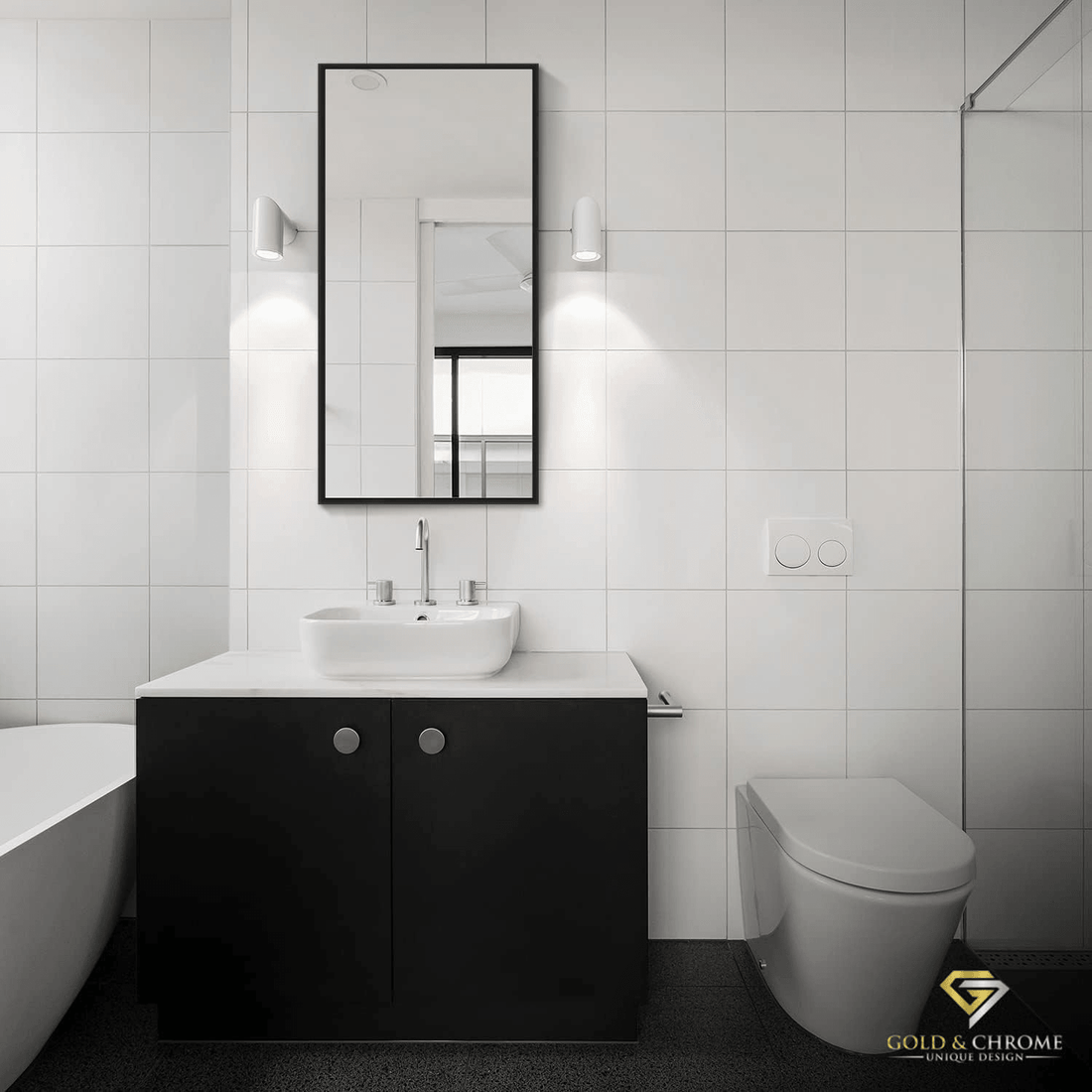 Spiegel im rechteckigen Rahmen LOFT – Minimalismus in eleganter Form 