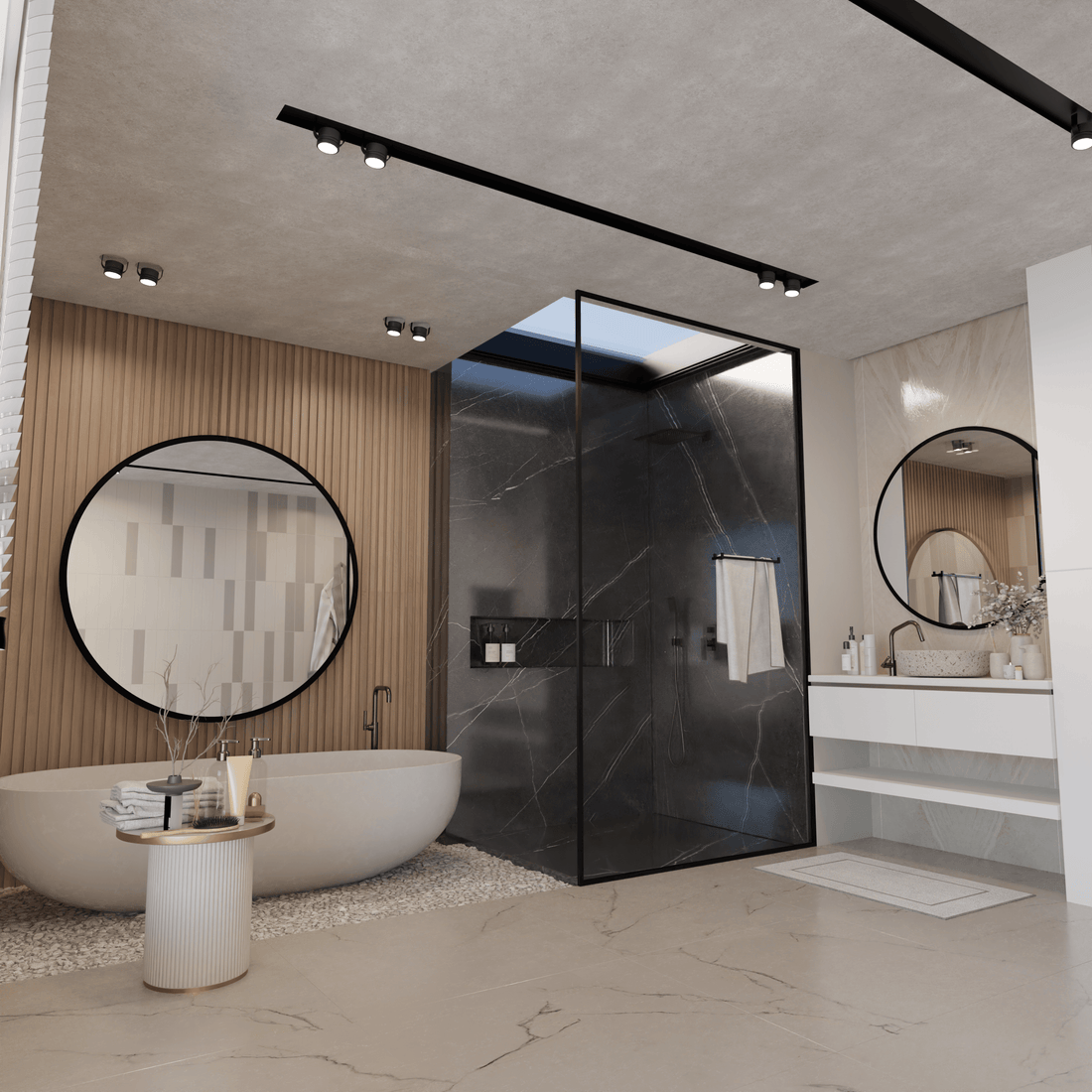 Okrągłe lustra w ramie LOFT – nowoczesny design i funkcjonalność w Twoim wnętrzu - AD-INNOVATION