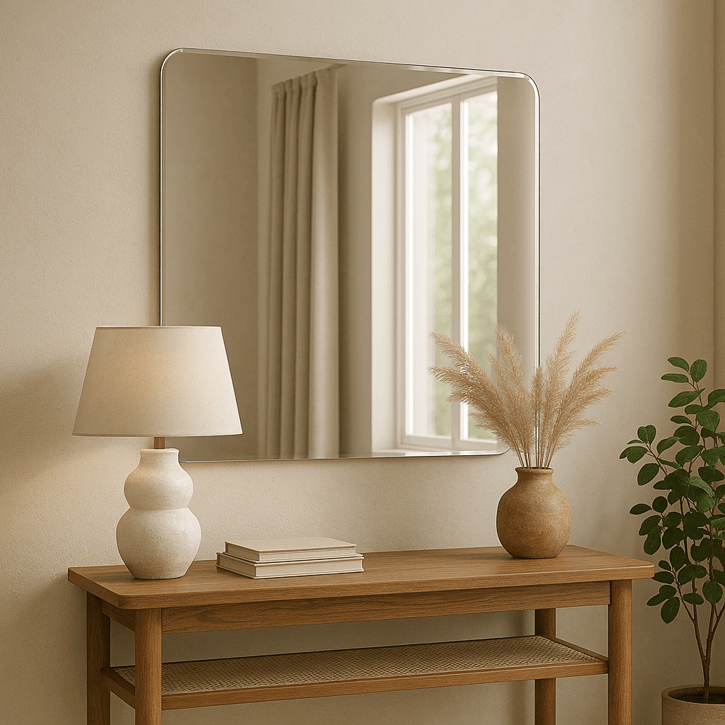 Lustro Ścienne Kwadratowe CLASSIC z zaokrąglonymi rogami - AD-INNOVATION