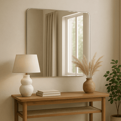 Lustro Ścienne Kwadratowe CLASSIC z zaokrąglonymi rogami - AD-INNOVATION