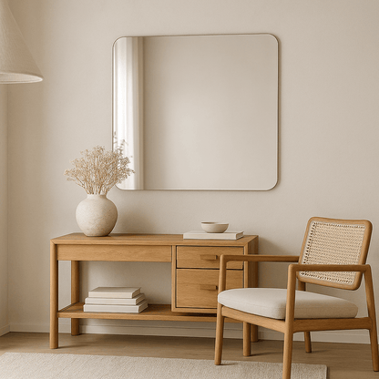 Lustro Ścienne Kwadratowe CLASSIC z zaokrąglonymi rogami - AD-INNOVATION