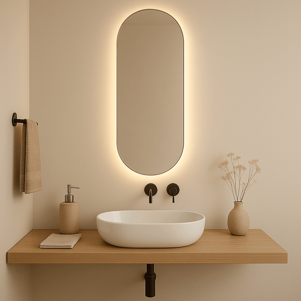 Ovaler Spiegel mit LED-Beleuchtung – AD-INNOVATION