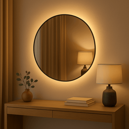 Lustro Okrągłe w Ramie LED SLIM - AD-INNOVATION