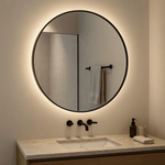 Runder Spiegel mit Rahmen und LED-Beleuchtung, SLIM – AD-INNOVATION