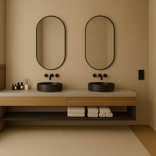 Zdjęcie przedstawiające Ovaler Spiegel im SLIM-Rahmen