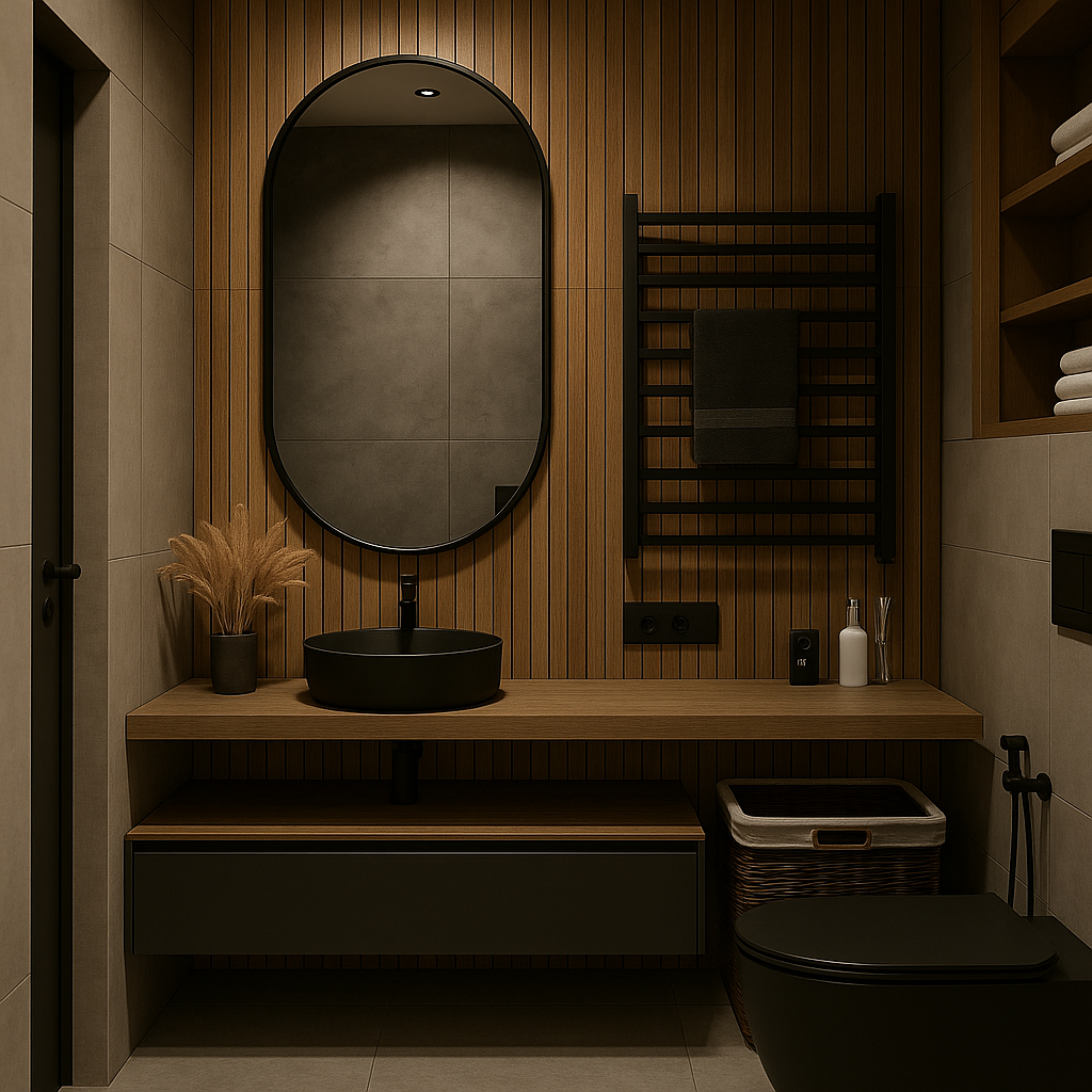 Ovaler Spiegel im SLIM-Rahmen