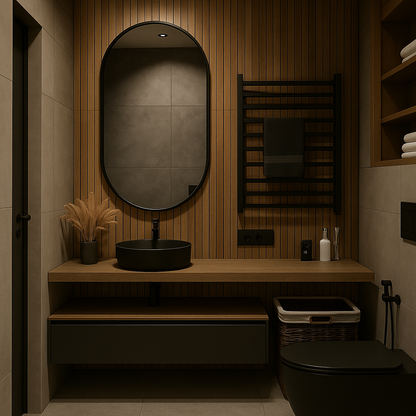 Ovaler Spiegel im SLIM-Rahmen