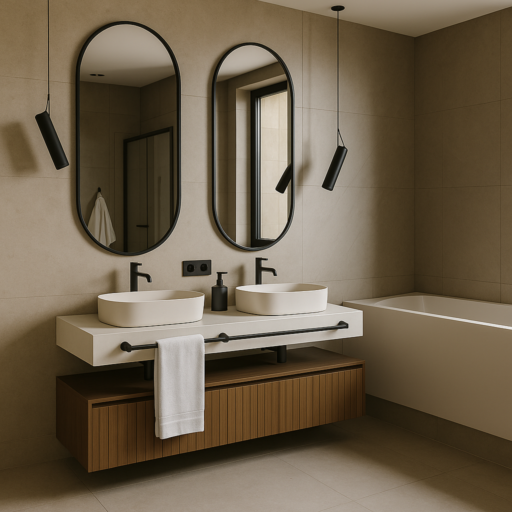 Ovaler Spiegel im SLIM-Rahmen