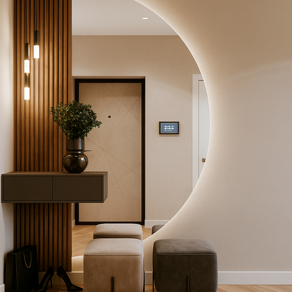 Lustro Ścienne Półokrągłe LED CLASSIC