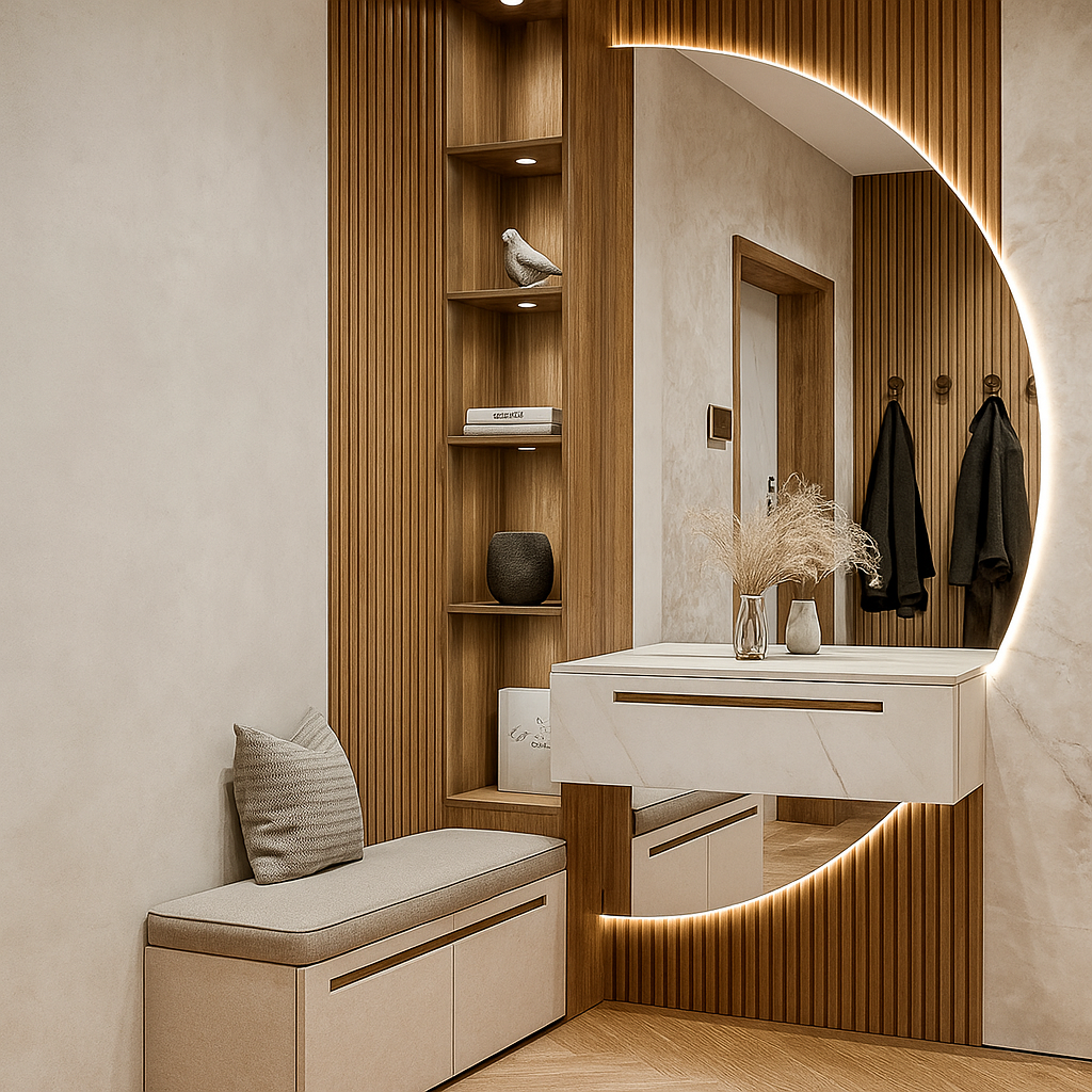 Lustro Ścienne Półokrągłe LED CLASSIC