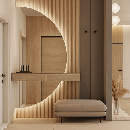 Lustro Ścienne Półokrągłe LED CLASSIC