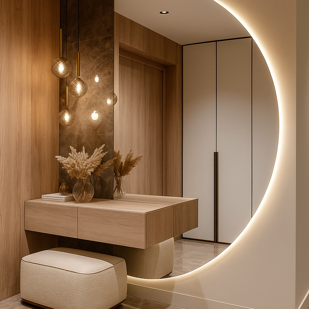 Lustro Ścienne Półokrągłe LED CLASSIC