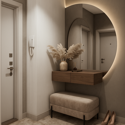 Lustro Ścienne Półokrągłe LED CLASSIC