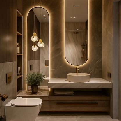 Lustro LED Półowalne CLASSIC