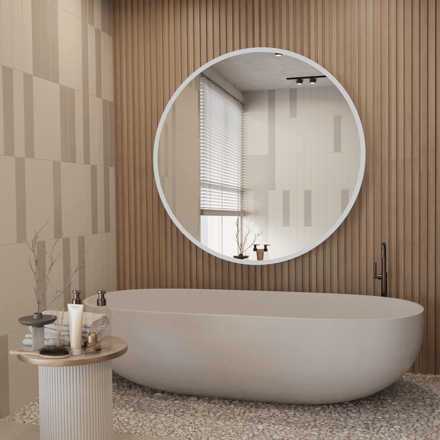 Lustro Ścienne Okrągłe LOFT na wymiar - AD-INNOVATION