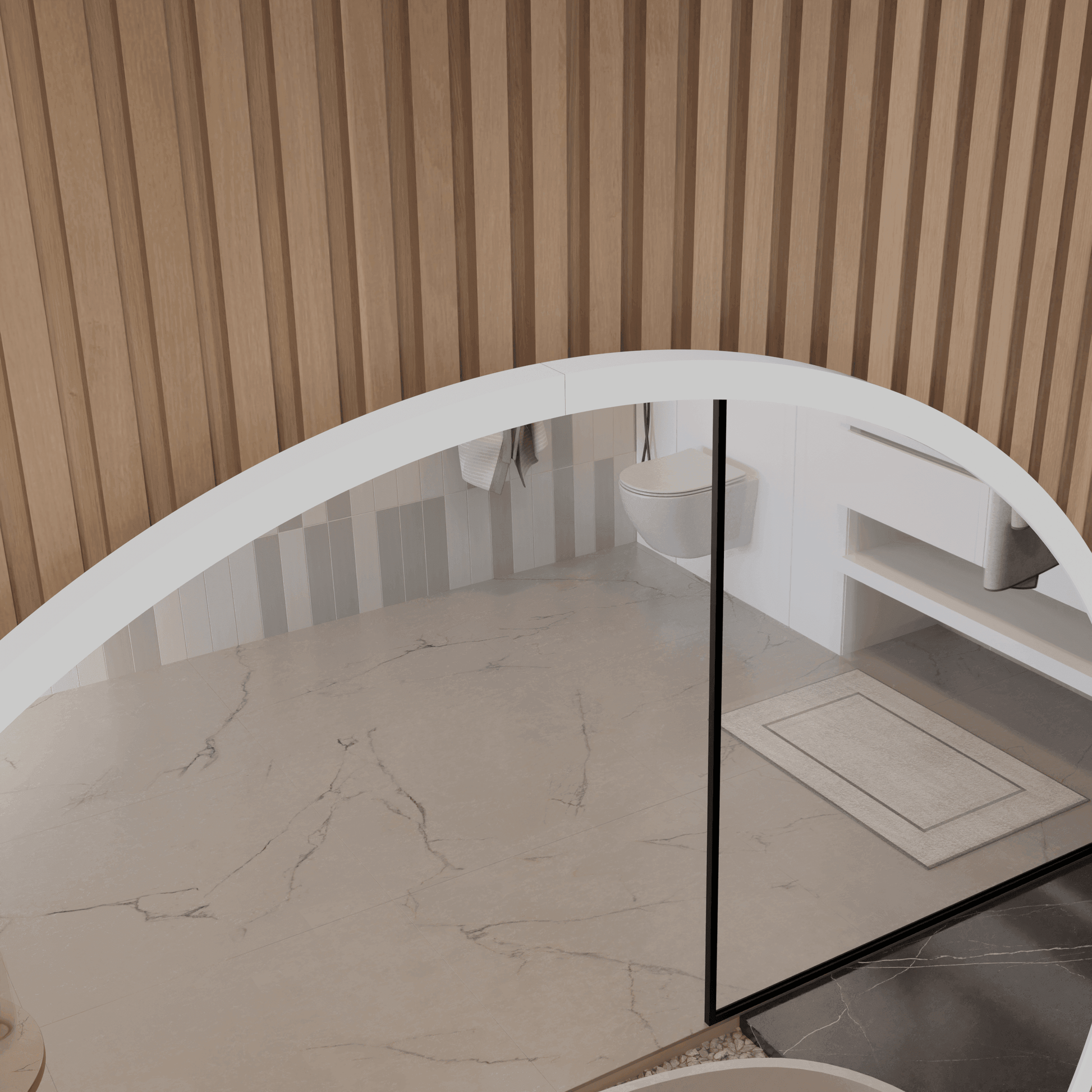 Lustro Ścienne Okrągłe LOFT na wymiar - AD-INNOVATION