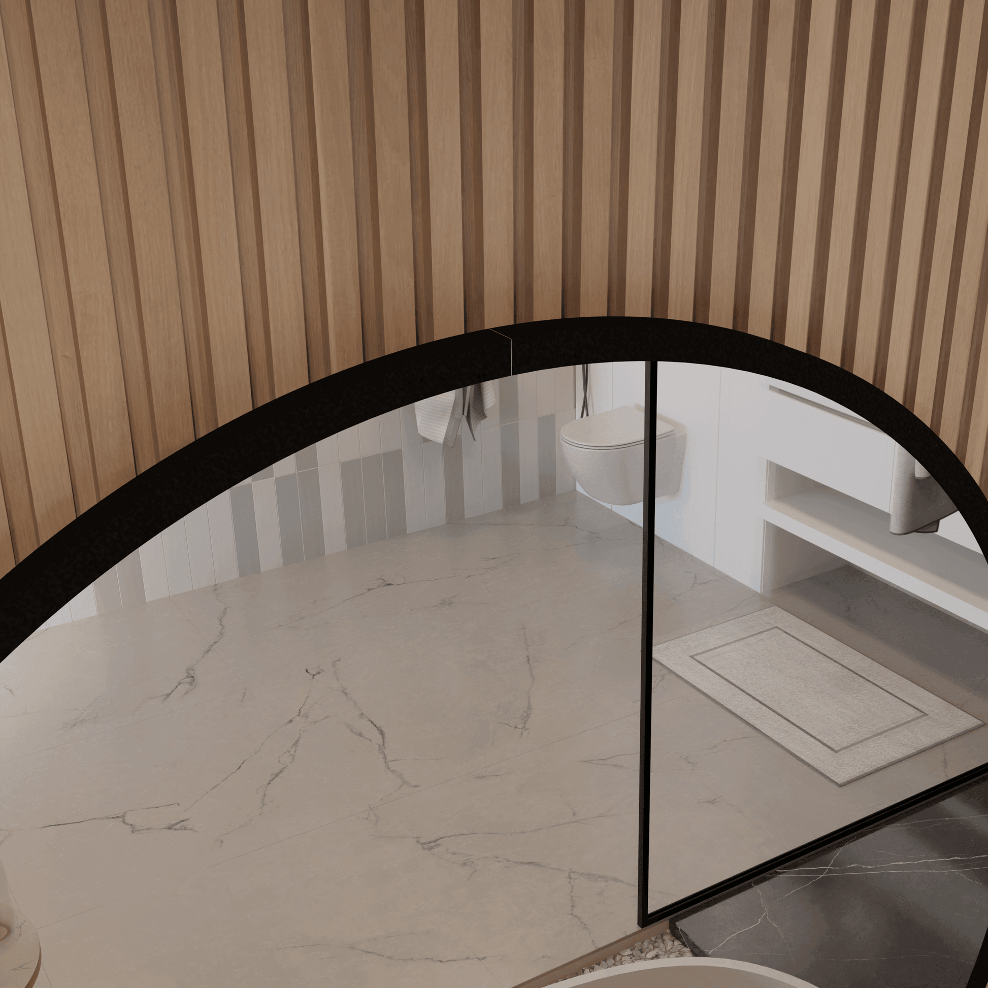 Lustro Ścienne Okrągłe LOFT na wymiar - AD-INNOVATION