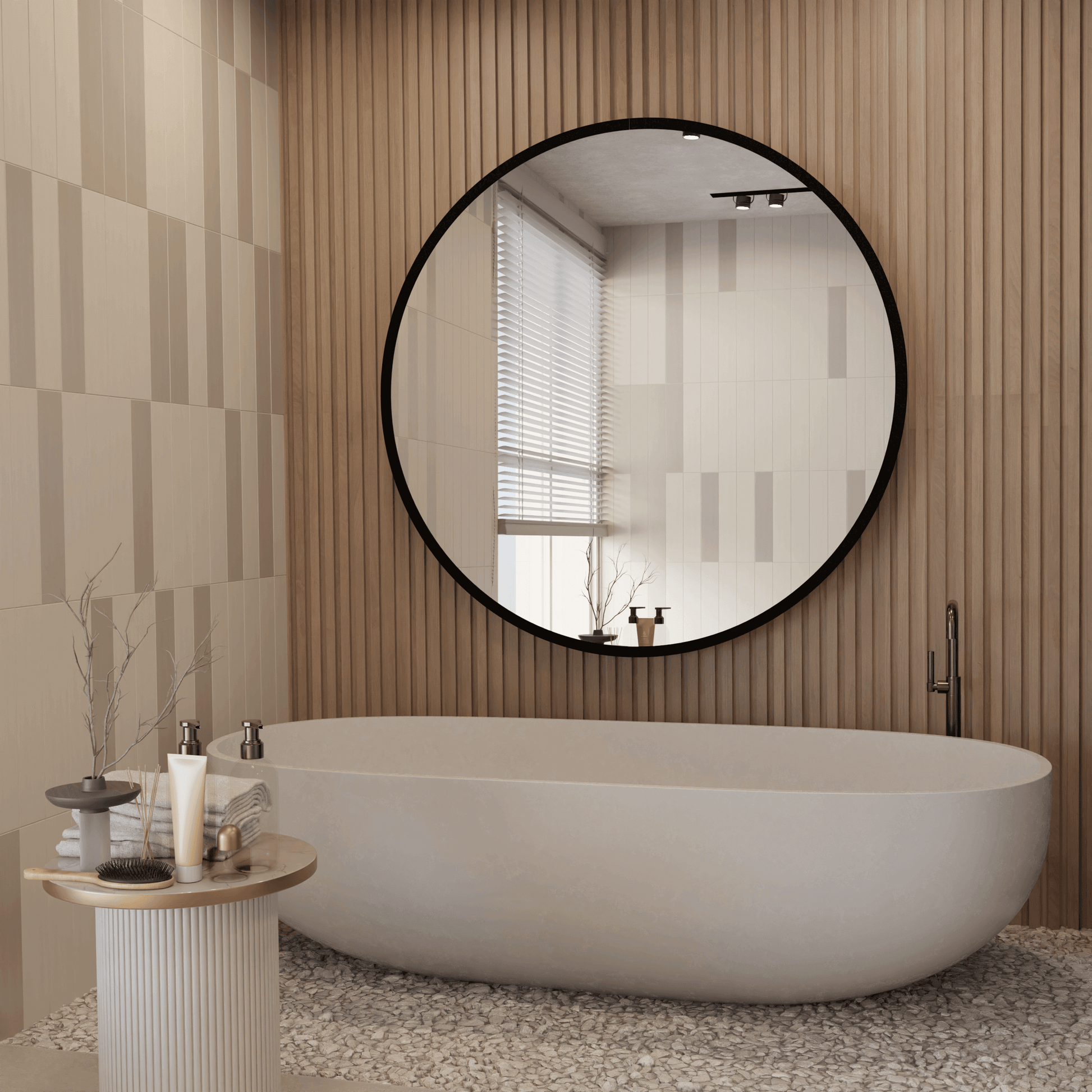 Lustro Ścienne Okrągłe LOFT na wymiar - AD-INNOVATION