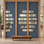 Halbovaler Spiegel 110 × 30 cm, mit Spiegelkleber – Produktbild 4