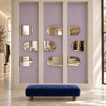 Halbovaler Spiegel 130 × 120 cm, ohne Befestigung – Produktbild 2