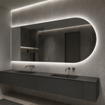 Halbovaler LED-Spiegel 210 × 140 cm, Touch-Schalter – Produktbild 3
