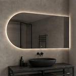 Halbovaler LED-Spiegel 40 × 20 cm, Touch-Schalter – Produktbild 5
