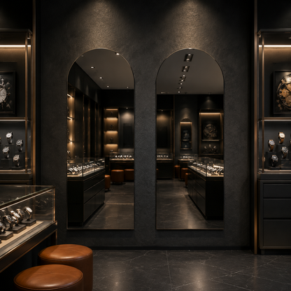 Lustro arkadowe 70x80 cm bez ramy z zawieszkami i kołkami - zdjecie 5