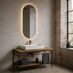 Ovaler LED-Spiegel 50 × 130 cm, Handgestensensor – Produktbild 5