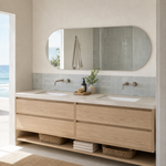 Ovaler Spiegel 120 × 90 cm, rahmenlos, mit Spiegelkleber – Produktbild 2