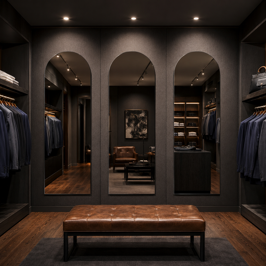 Lustro łukowe 140x250 cm bez ramy z klejem do luster - zdjecie 2