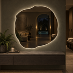 Unregelmäßiger LED-Spiegel FIBONA 100 × 100 cm, rahmenlos, Touchschalter – Produktbild 3