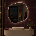 Unregelmäßiger LED-Spiegel FIBONA 60 × 60 cm, rahmenlos, Touchschalter – Produktbild 2
