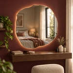 Unregelmäßiger LED-Spiegel FIBONA 70 × 70 cm, rahmenlos, Touchschalter – Produktbild 1