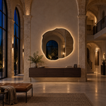 Unregelmäßiger LED-Spiegel FIBONA 90 × 90 cm, rahmenlos, Touchschalter – Produktbild 4