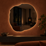 Unregelmäßiger LED-Spiegel FIBONA 50 × 50 cm, rahmenlos, Wandschalter – Produktbild 4