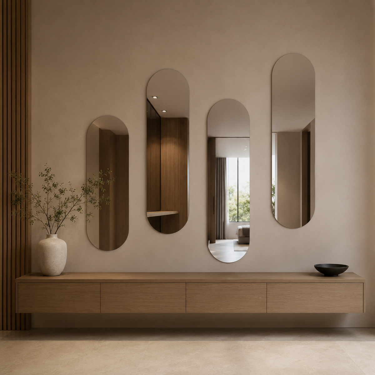Ovaler Spiegel 120 × 230 cm, rahmenlos – Ansicht 4