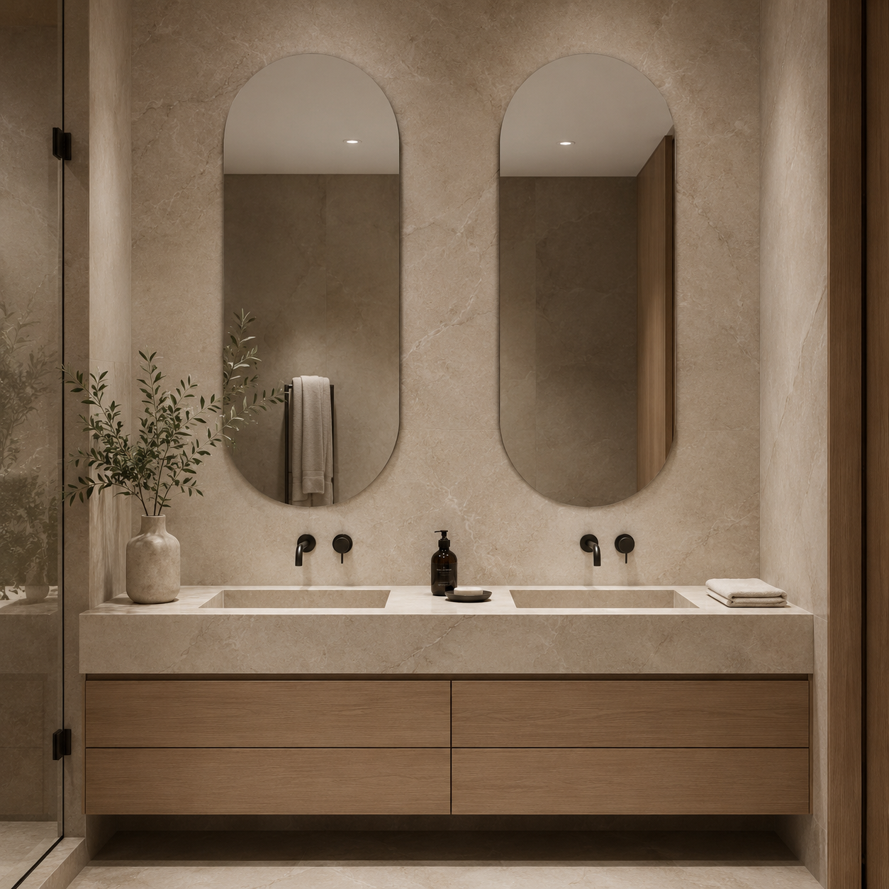 Lustro owalne 130x260 cm bez ramy - zdjecie 3