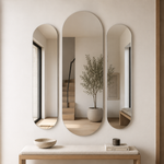 Ovaler Spiegel 30 × 100 cm, rahmenlos – Ansicht 3