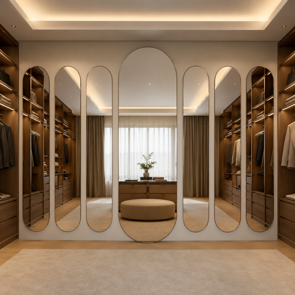 Lustro owalne 90x170 cm bez ramy - zdjecie 1