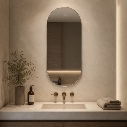 Lustro owalne 90x230 cm bez ramy - zdjecie 2