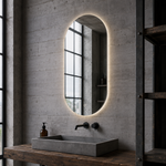 Ovaler LED-Spiegel 90 × 110 cm, Touch-Schalter – Produktbild 2