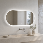 Ovaler LED-Spiegel 120 × 110 cm, Handgestensensor – Produktbild 2