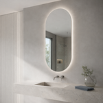 Ovaler LED-Spiegel 30 × 70 cm, Touch-Schalter – Produktbild 5