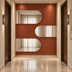 Halbovaler Spiegel 100 × 50 cm, mit Spiegelkleber – Produktbild 4
