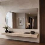 Halbovaler Spiegel 50 × 20 cm, mit Spiegelkleber – Produktbild 5