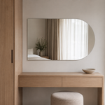 Halbovaler Spiegel 60 × 30 cm, ohne Befestigung – Produktbild 1