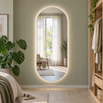 Ovaler LED-Spiegel 100 × 180 cm, Touch-Schalter – Produktbild 5