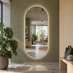 Ovaler LED-Spiegel 130 × 210 cm, Touch-Schalter – Produktbild 3
