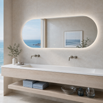 Ovaler LED-Spiegel 180 × 50 cm, Touch-Schalter – Produktbild 2